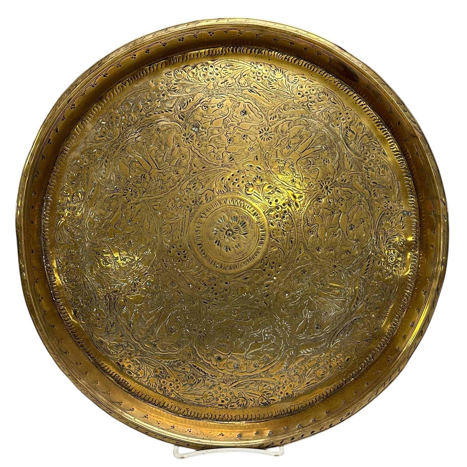 Exceptional Early Islamic Damascus Brass Service Tray (1 of 14)