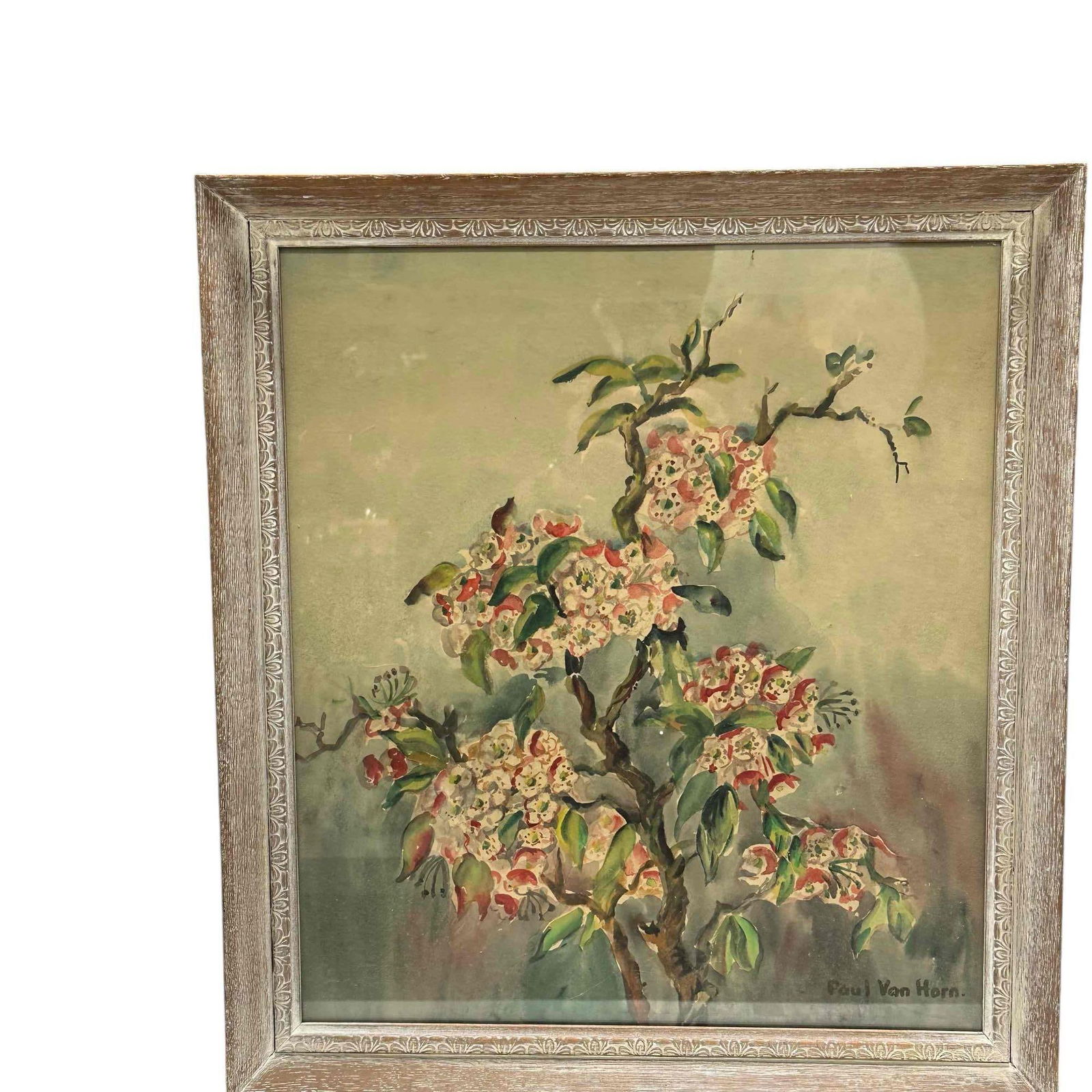 An Asian Influenced Cherry Blossom Watercolor on Paper (1 of 15)