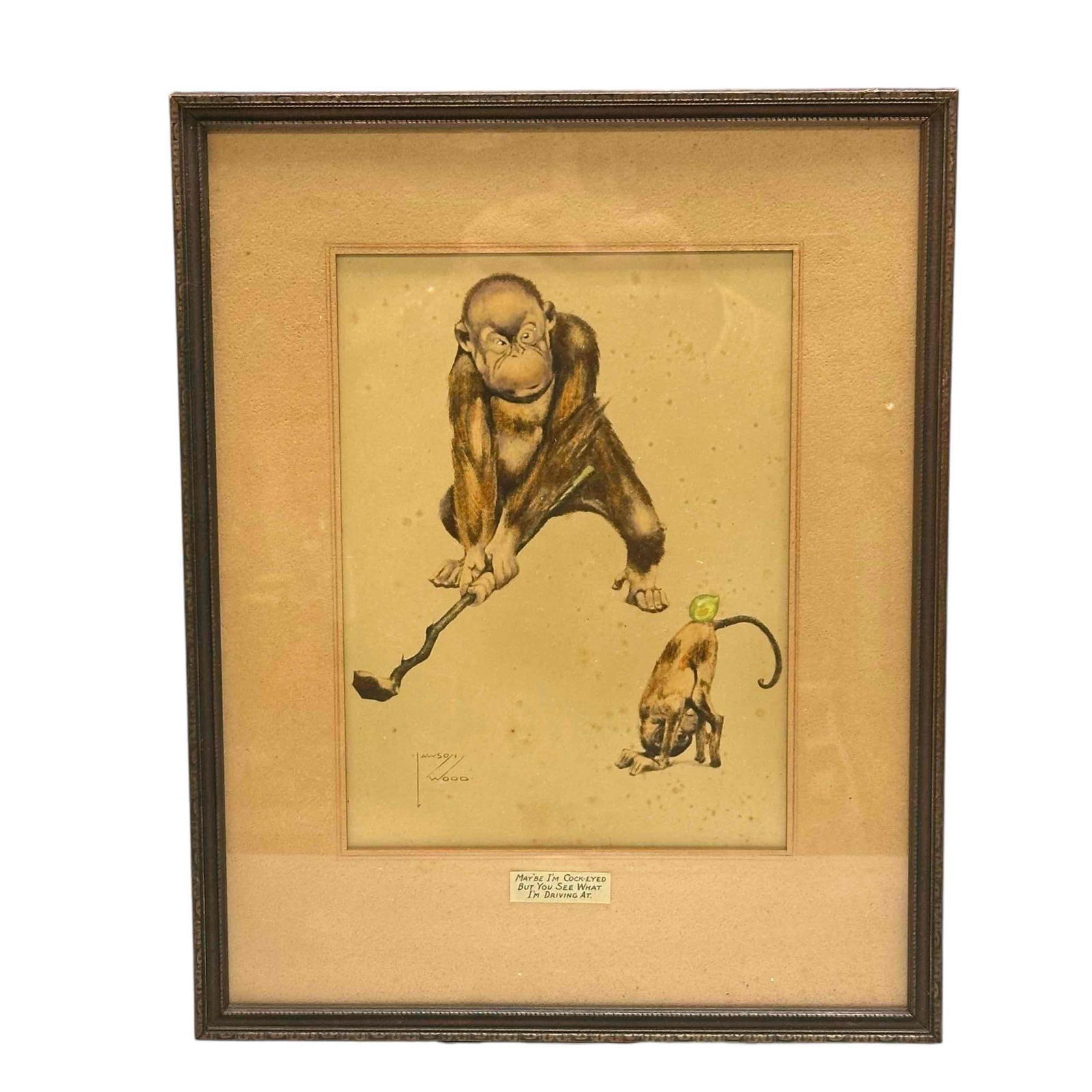 Lawson Wood (1878-1957) Watercolour Golfing Primate (1 of 10)