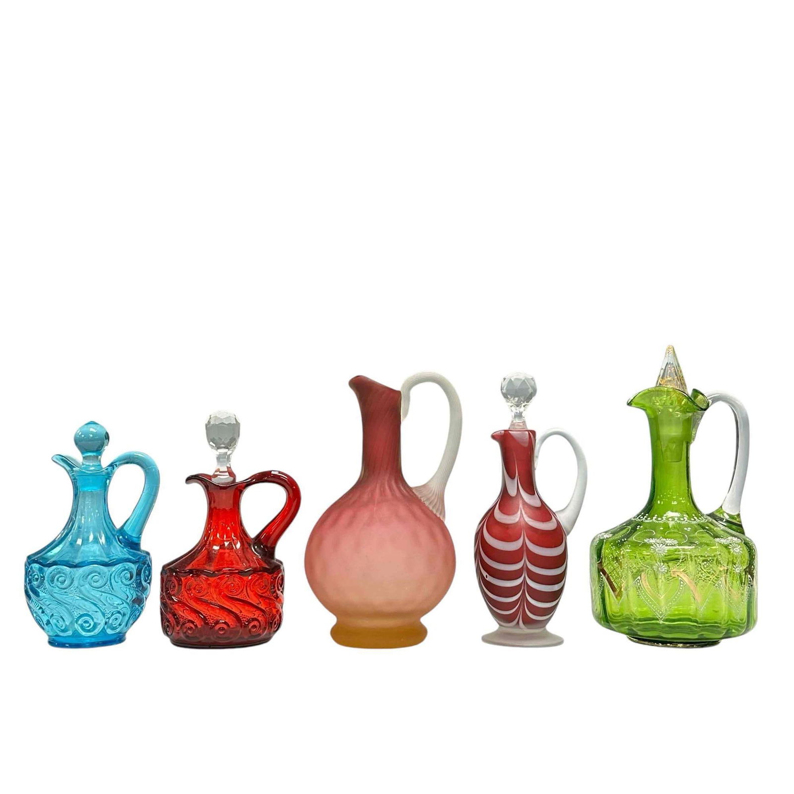 Five (5) Art Glass Cruets and Pitcher (1 of 20)
