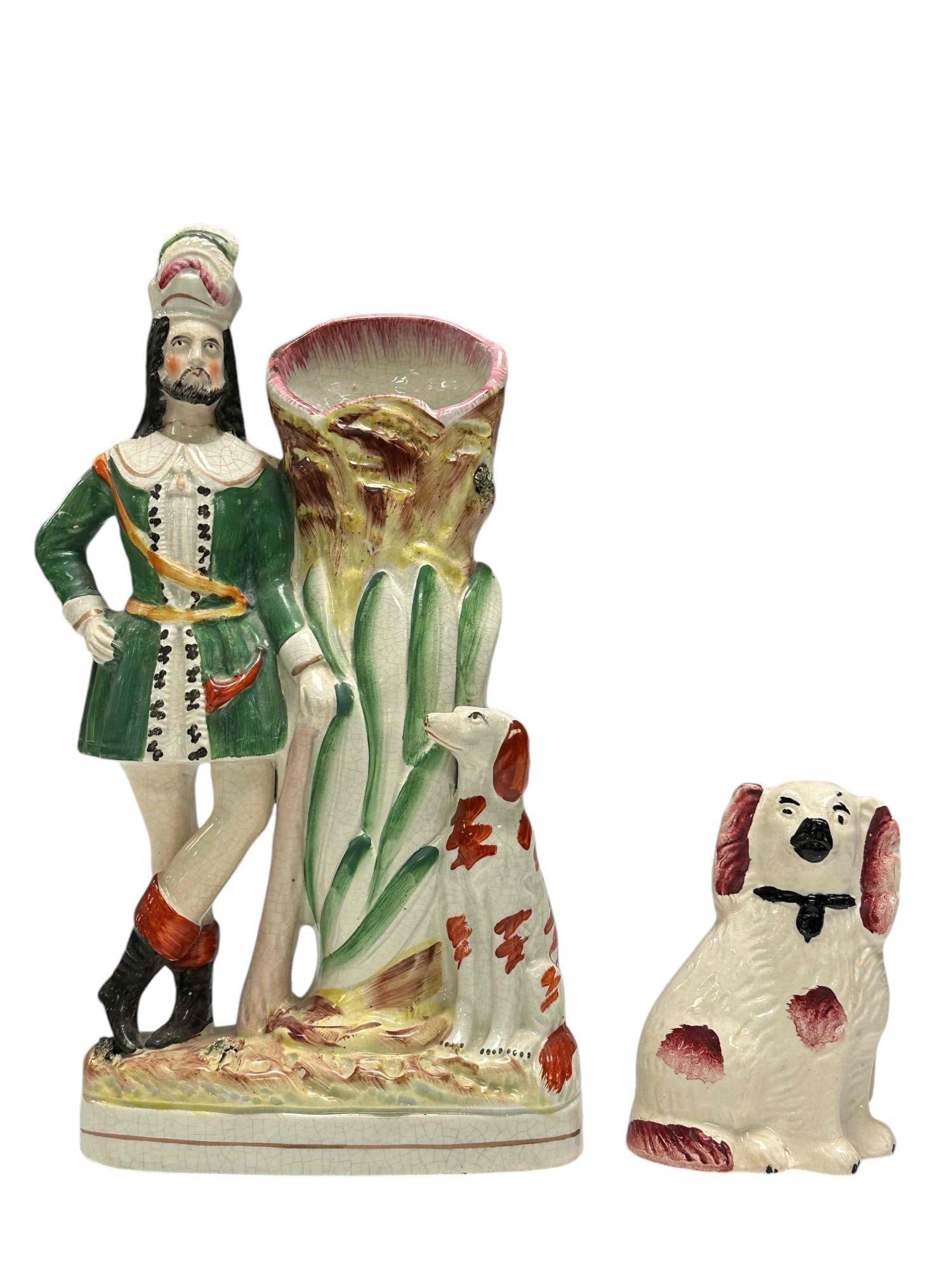 Two 19th c. English Staffordshire Porcelain Figures (1 of 15)