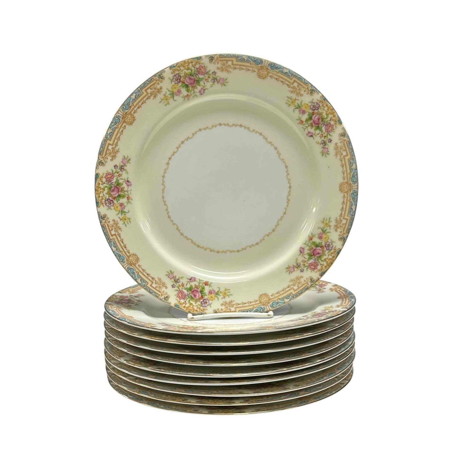 Set of Ten (10) Noritake Japan Porcelain Dinner Plates (1 of 18)