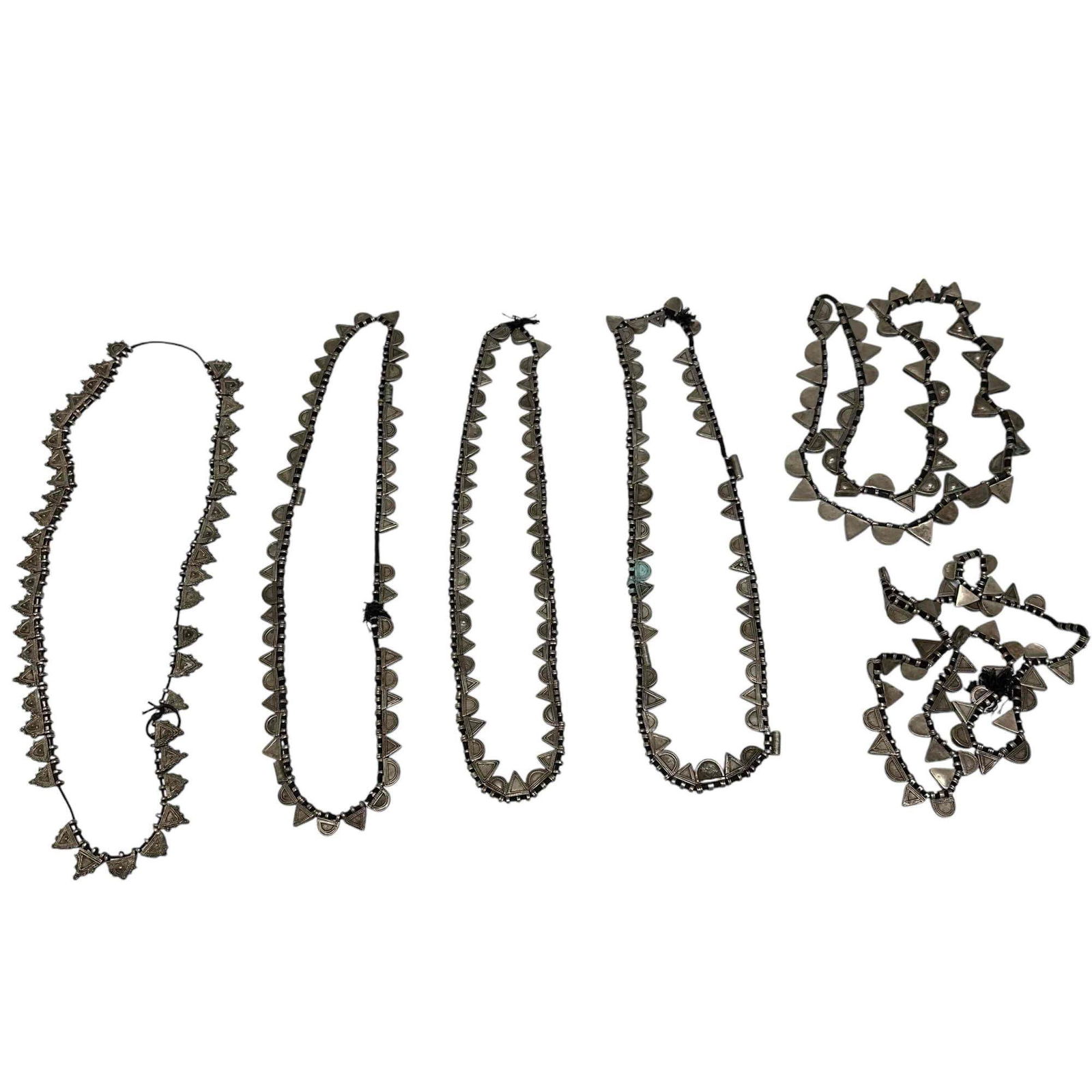 Six (6) Coin Silver and White Metal Telsum Necklaces (1 of 20)