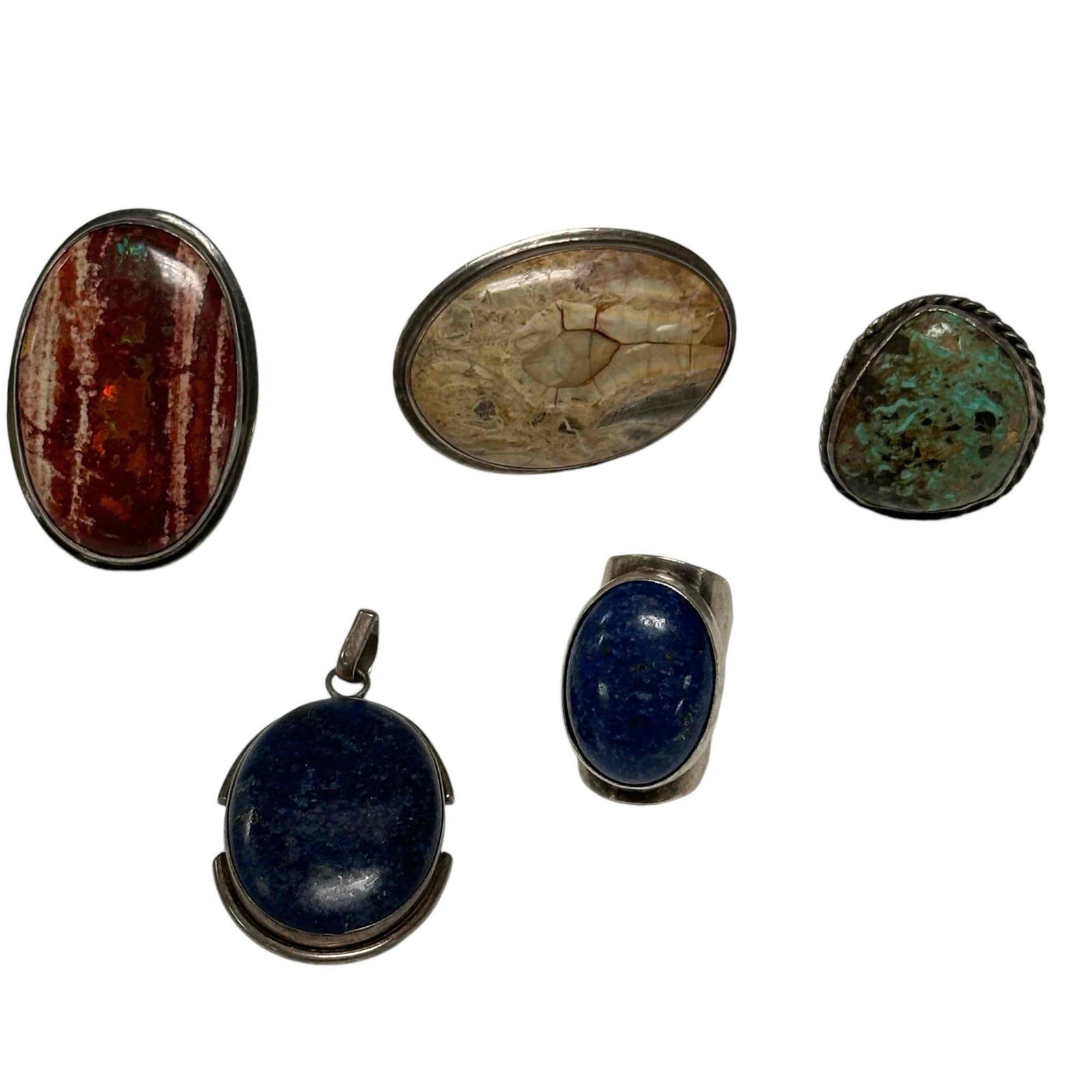 Polished Stone and Sterling Silver Group (1 of 13)