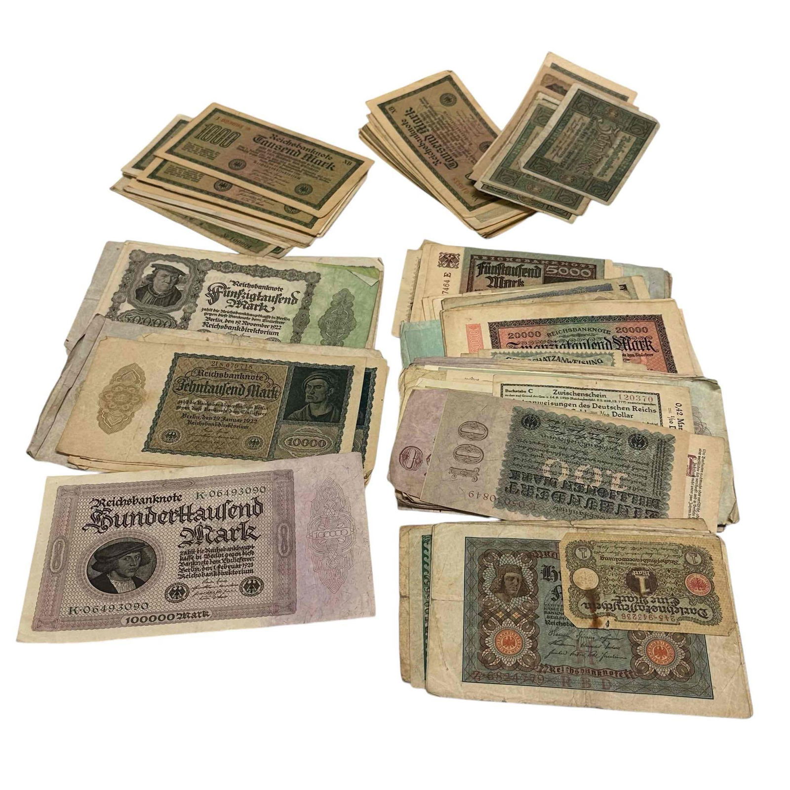 Post WW1 Reichsbanknotes 1922 - 1923 (approx 300 pcs) (1 of 13)