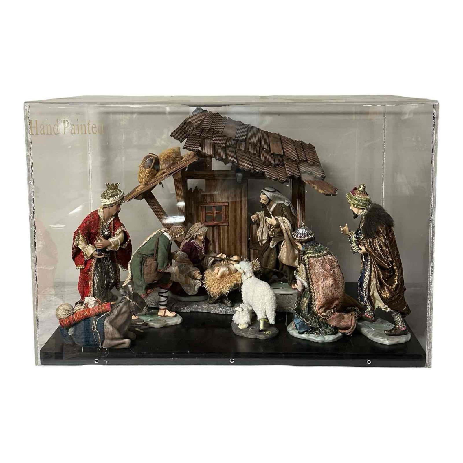 Large Hand Painted Biblical Nativity Display (1 of 20)