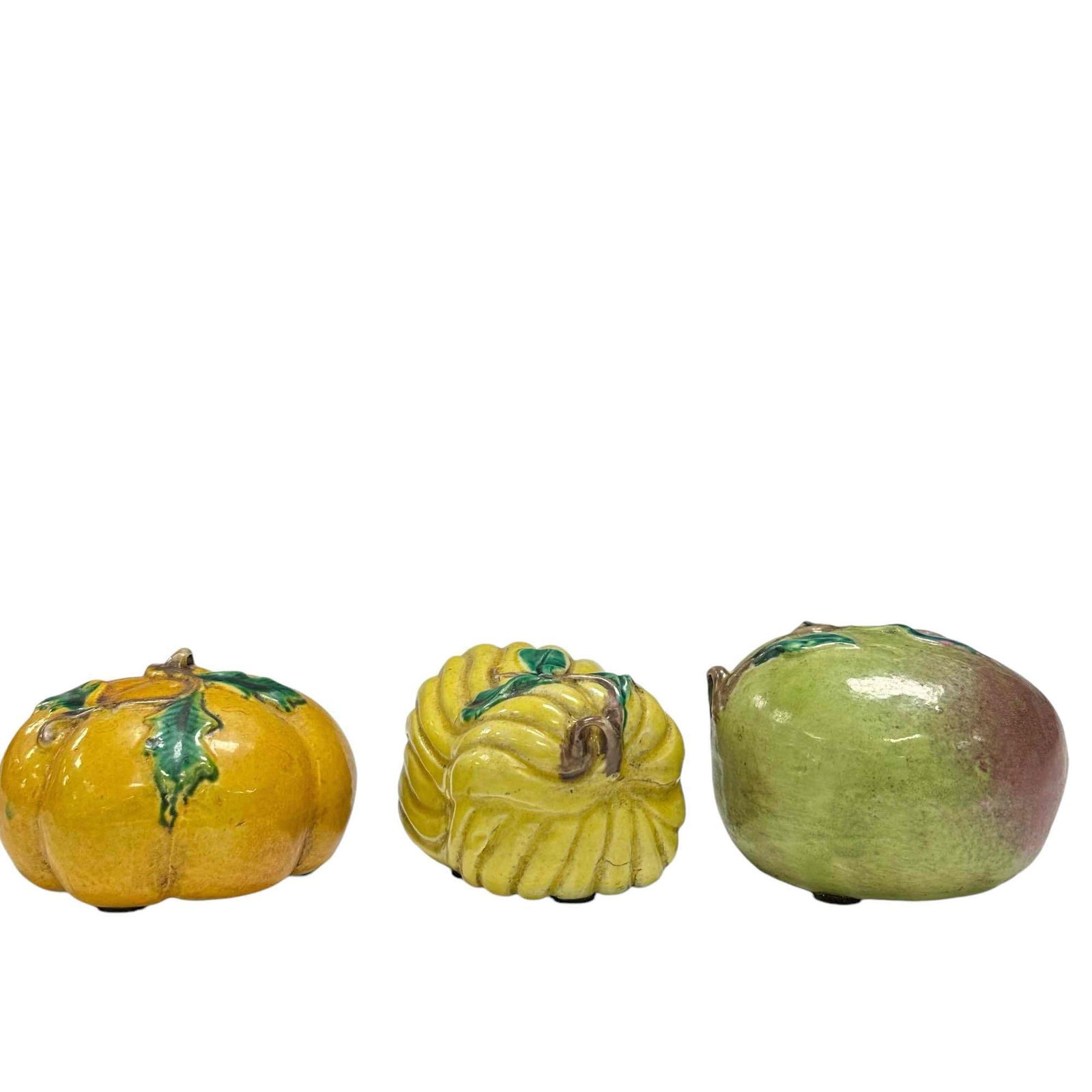 Group of Chinese Ceramic Alter Fruits and Gourd (1 of 14)