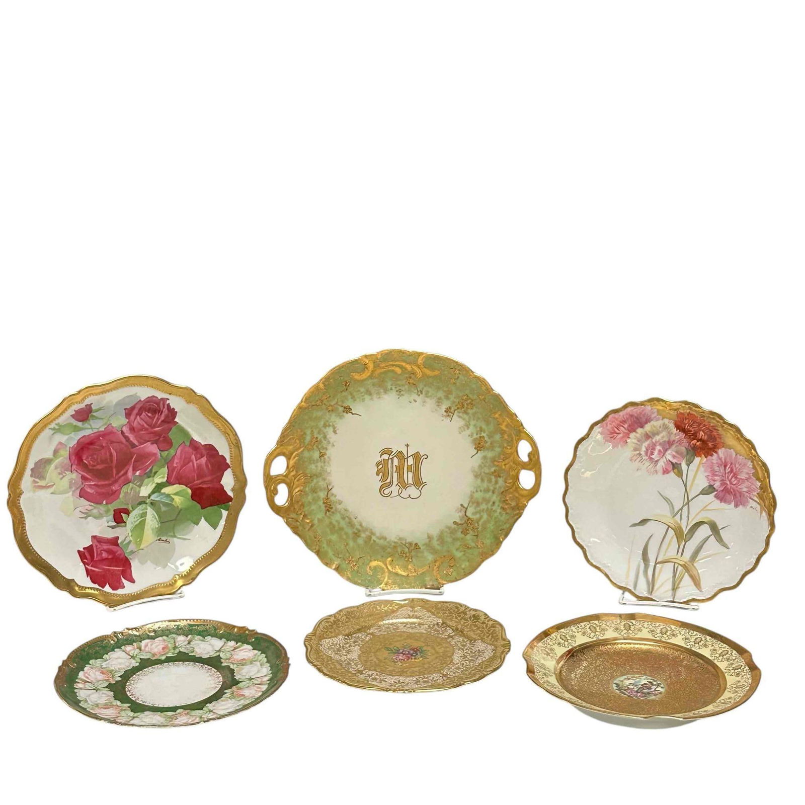 Six (6) Various Hand Painted Decorative Cabinet Plates (1 of 20)