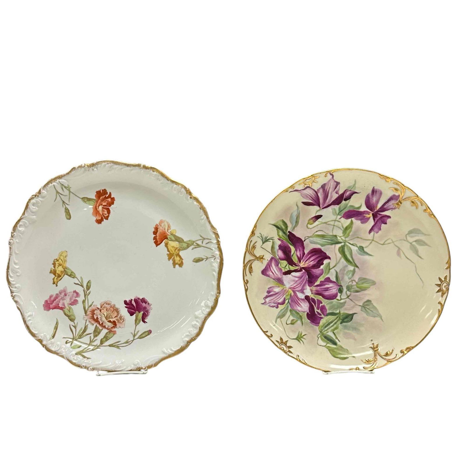 Two Limoges France Large Floral Chargers (1 of 19)