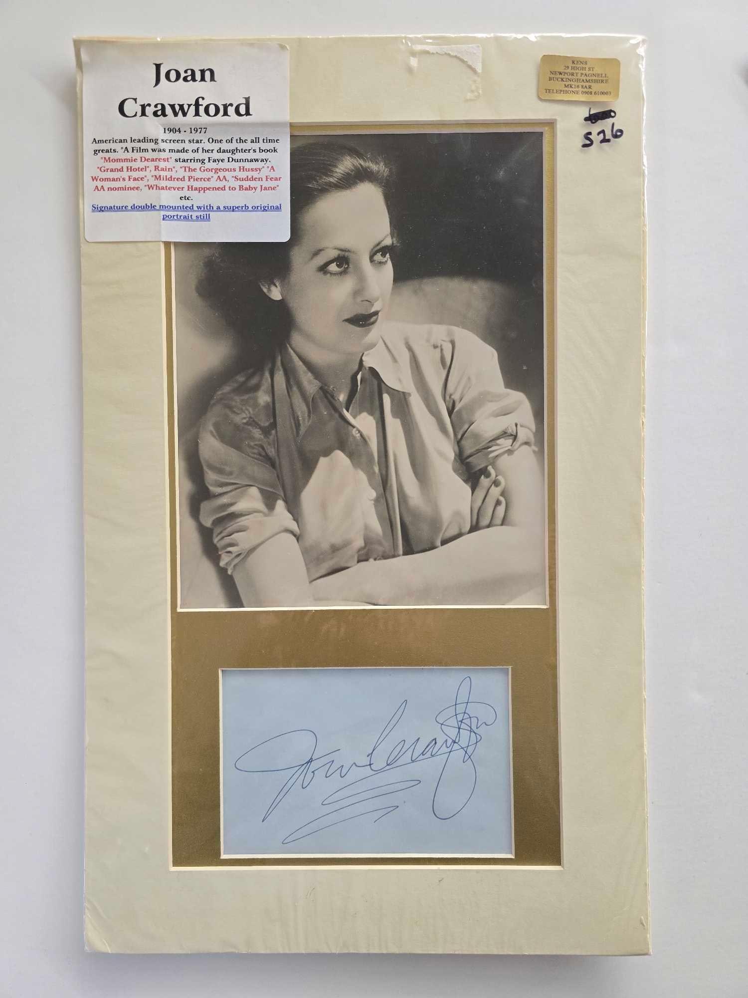 Joan Crawford cut autographed with matted photo (1 of 3)