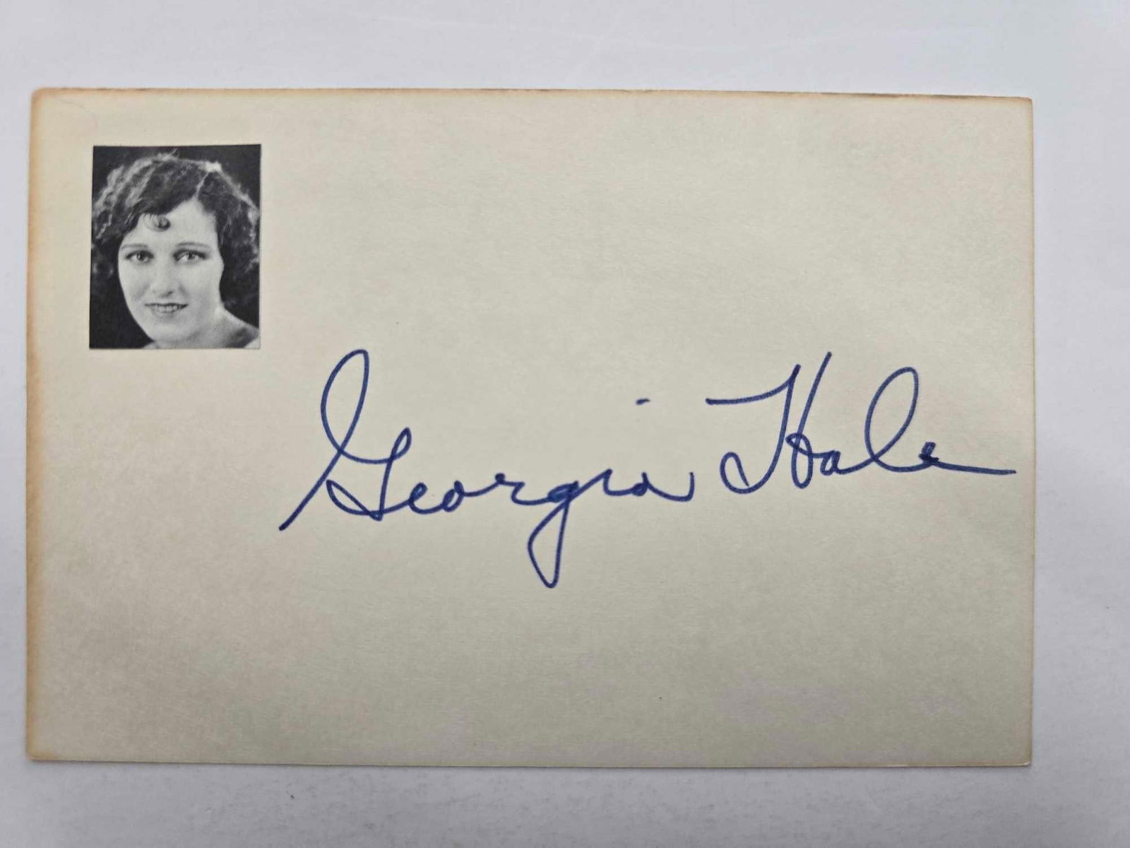 Georgia Haleautographed index card (1 of 2)