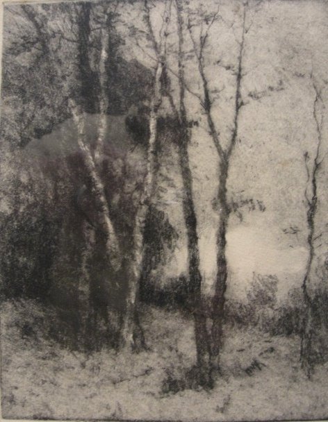 Joseph Claghorn Signed Messotint '' Birches'': 1869-1947. Black & White Mezzotint, Edition 50., condition very good.