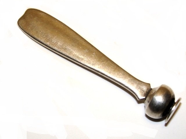 Tiffany Co. Makers Sterling Silver Pill Smasher: Condition very good, light tarnishing. 5 1/2'' long. .82 troy oz.