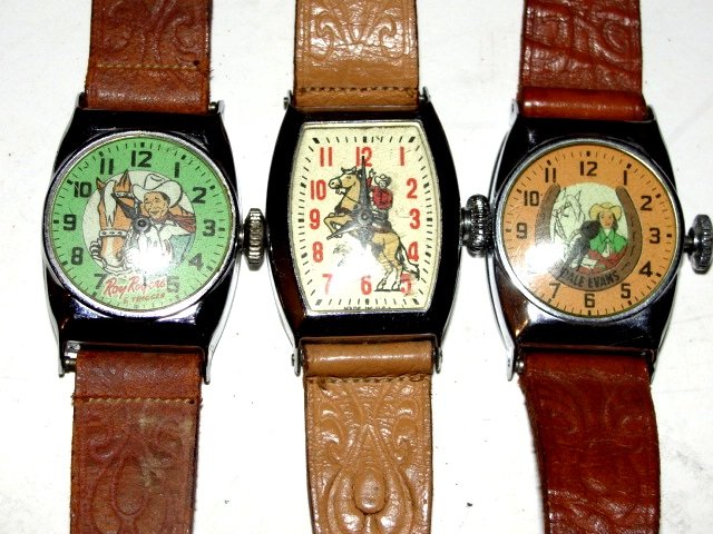 Roy Rodgers And Dale Evans Wrist Watches: Two Roy Rodgers and One Dale Evans vintage wrist watches. Not working.