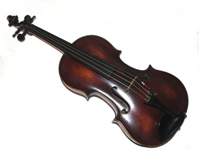 Jacobus Stainer Full Size Violin With Case & Bow: JACOBUS STEINER EX ABSAM PROPE OENIPONTUM FECIT CREMONAE, with beautifully flamed two piece back; extremely graceful neck. 4/4, 23'' long body 14 1/4''. With hard case two bows one stamped Meisel. Con