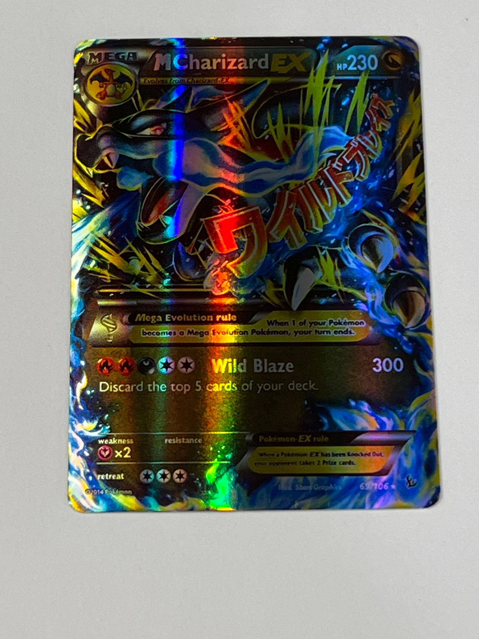 2014 Pokemon XY Flashfire M Charizard EX #69/106 Holo (1 of 9)