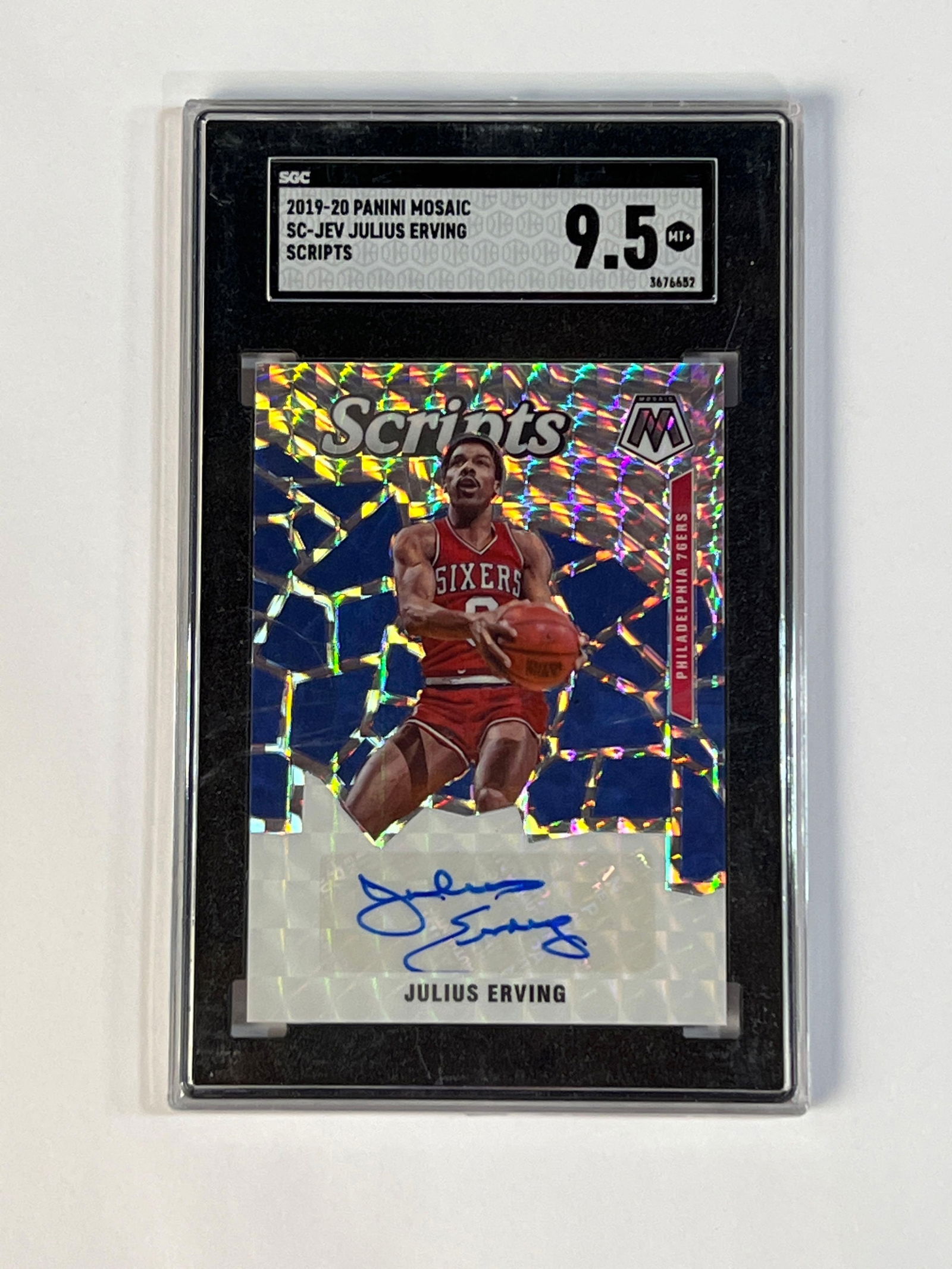 2019 Mosaic Scripts Julius Erving DR. J Auto Card SGC MT+ 9.5 (1 of 7)
