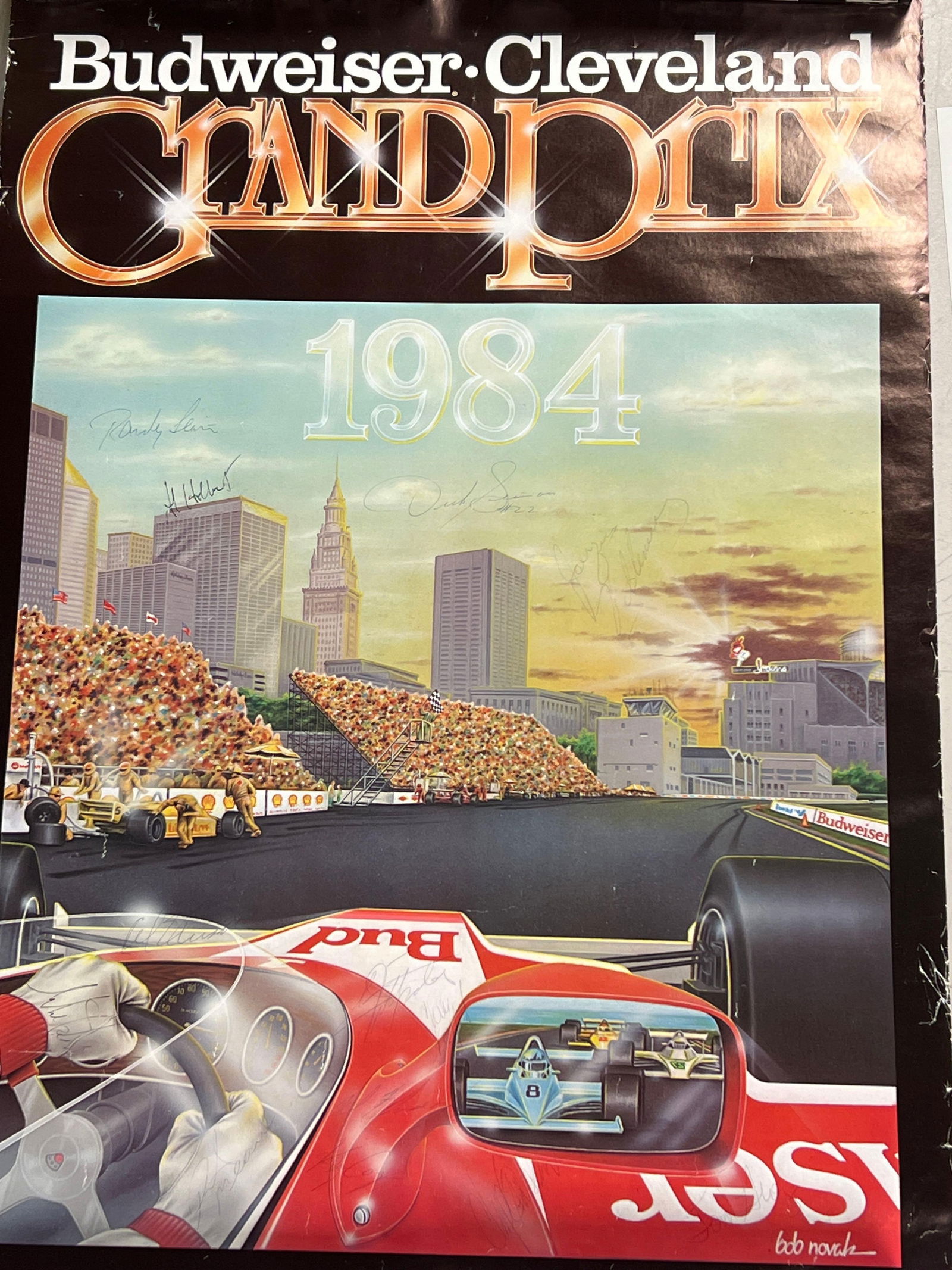 1984 Grand Prix of Cleveland Autographed Poster JSA LOA (1 of 9)