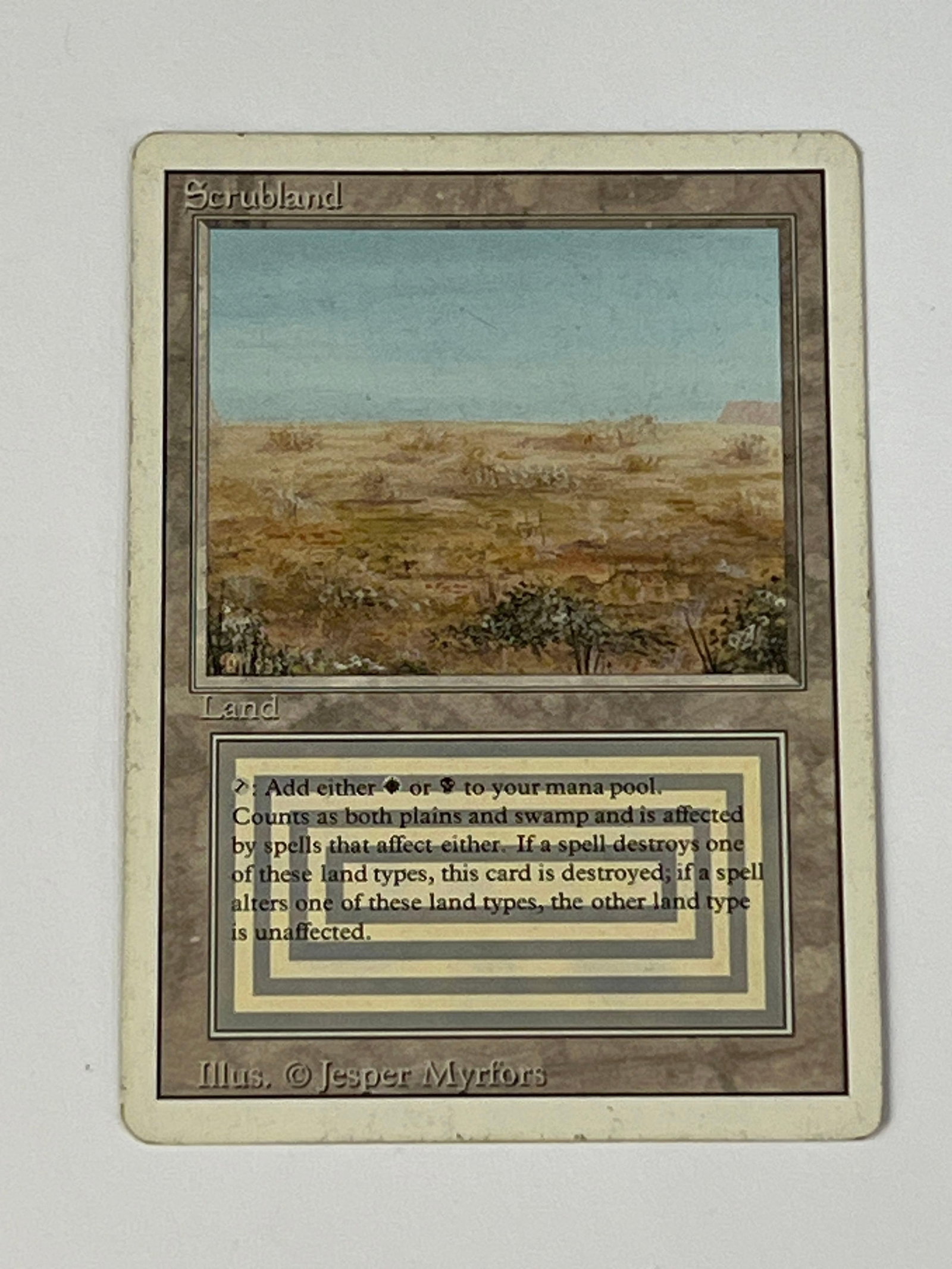 1994 Magic The Gathering Revised Edition Scrubland (1 of 6)