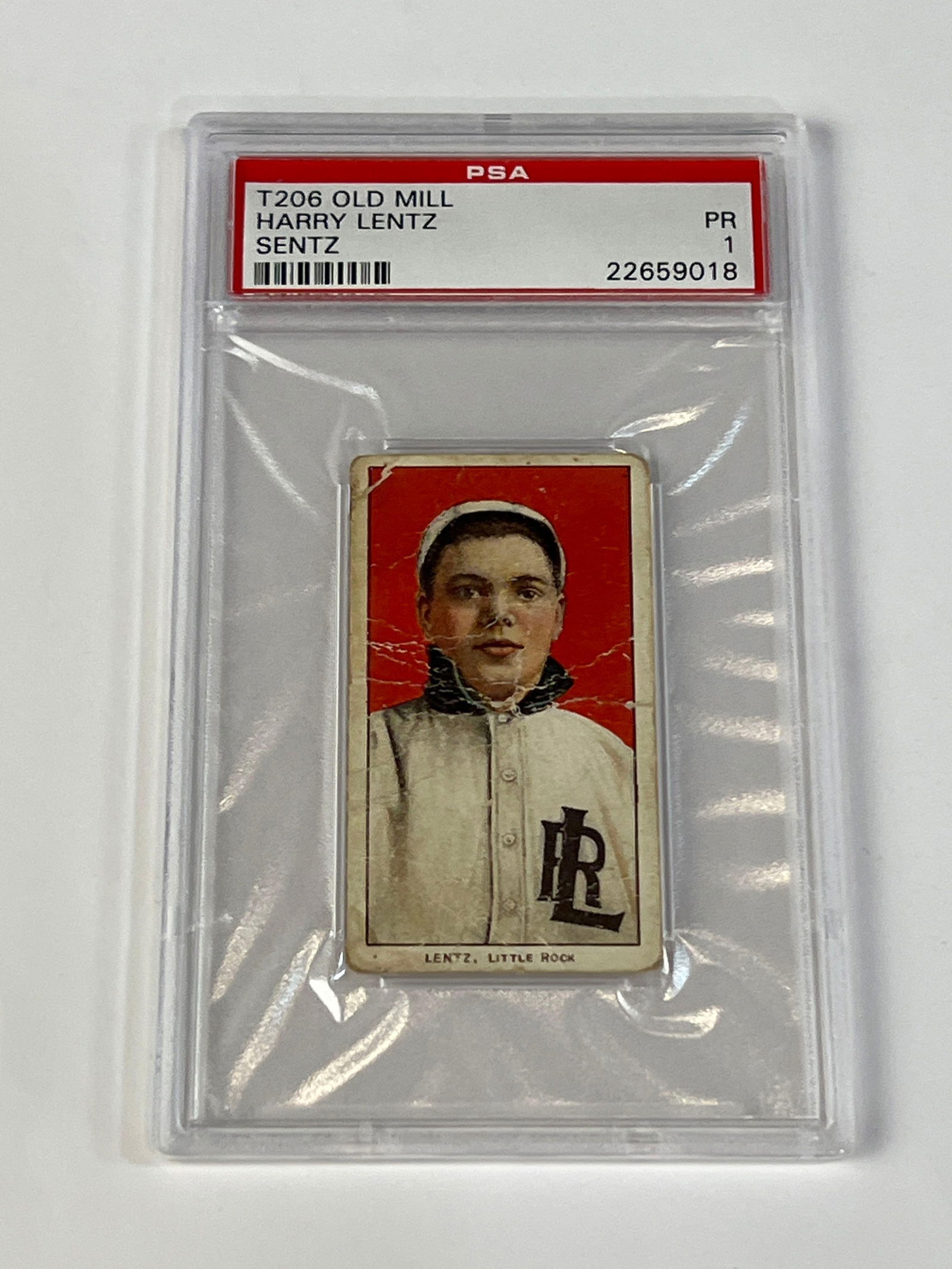 T206 Harry Lentz PSA 1 OLD MILL Advertising (1 of 8)