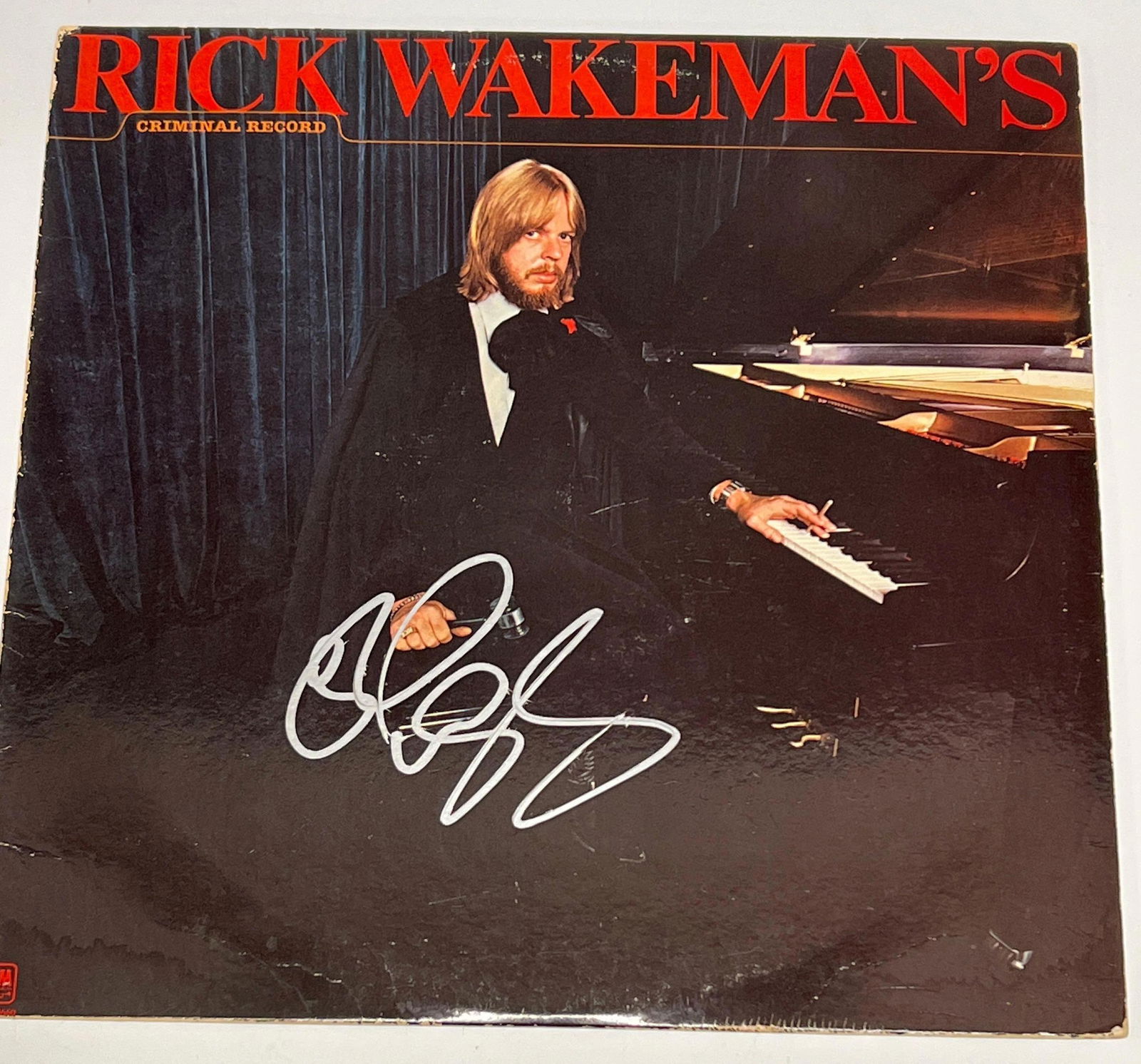 Rick Wakeman Autographed Album Cover Criminal Record YES (1 of 8)