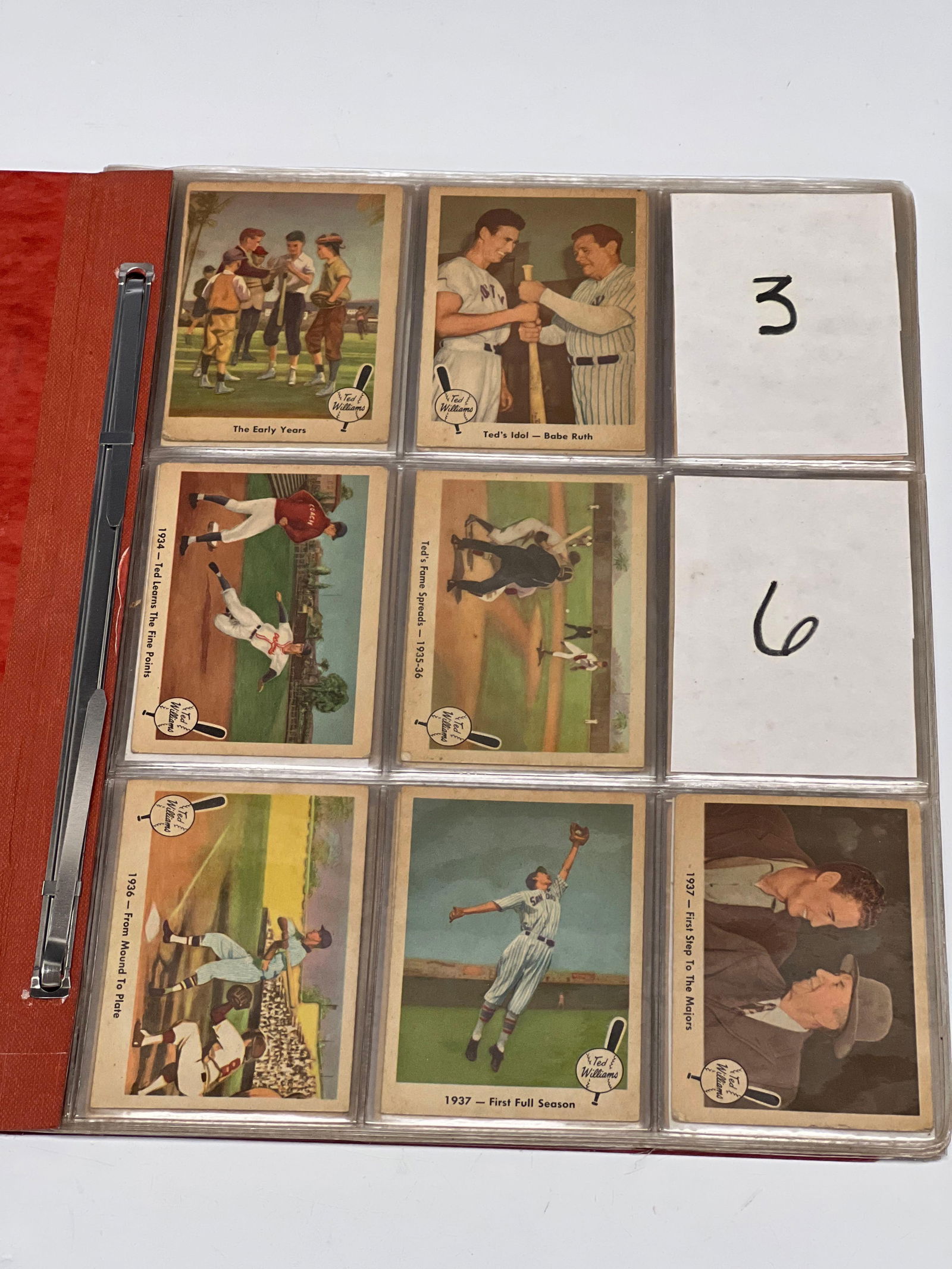 1959 Fleer Ted Williams Baseball Cards 64/80 Boston Red Sox (1 of 11)