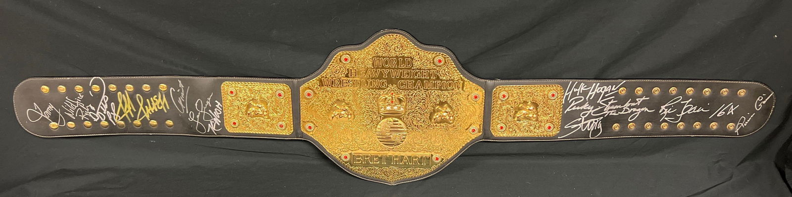 WCW Autographed Wrestling Belt / Hogan, Sting++ (1 of 10)