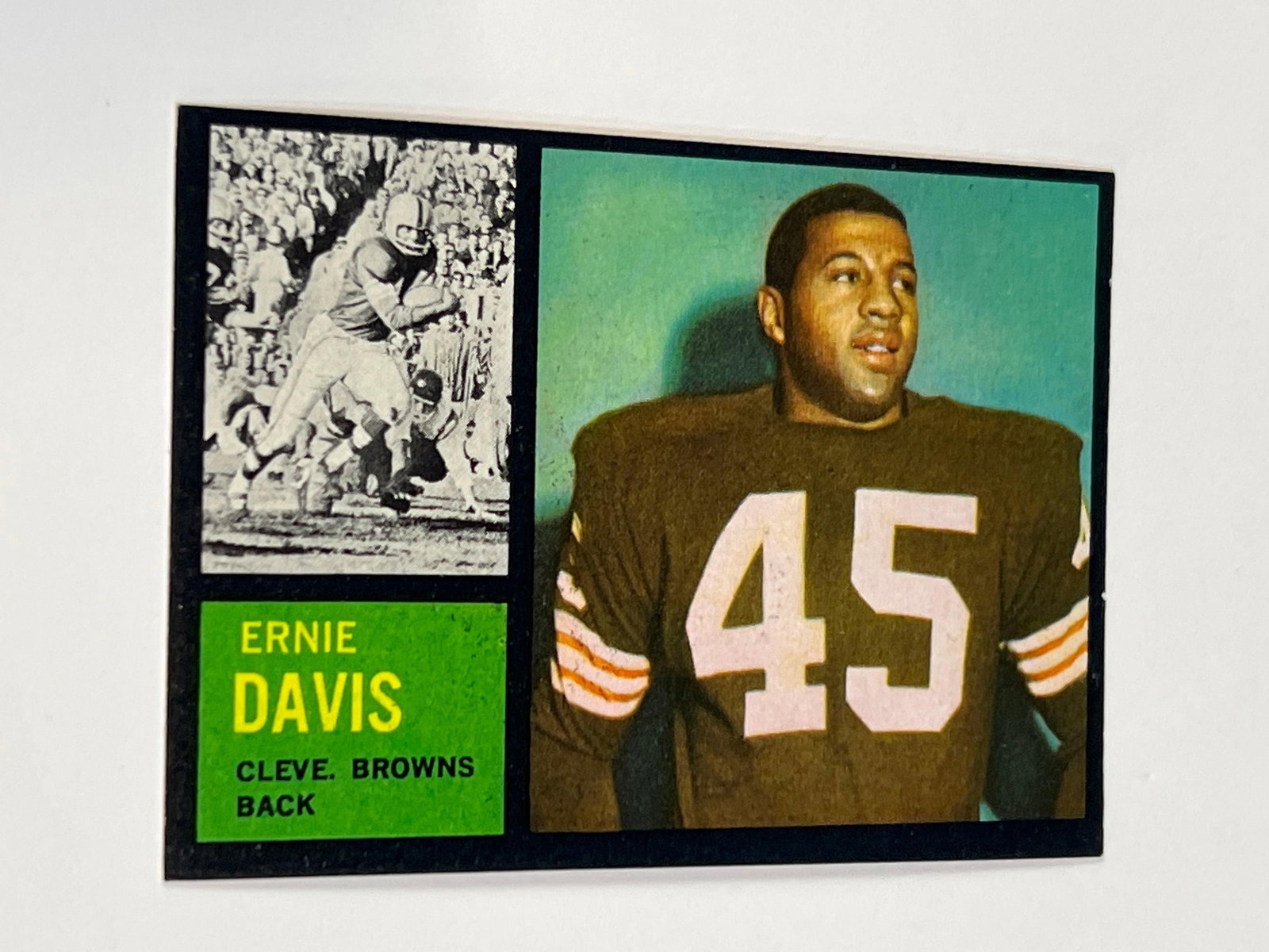 1962 Topps #36 Ernie Davis Rookie Card Cleveland Browns (1 of 7)