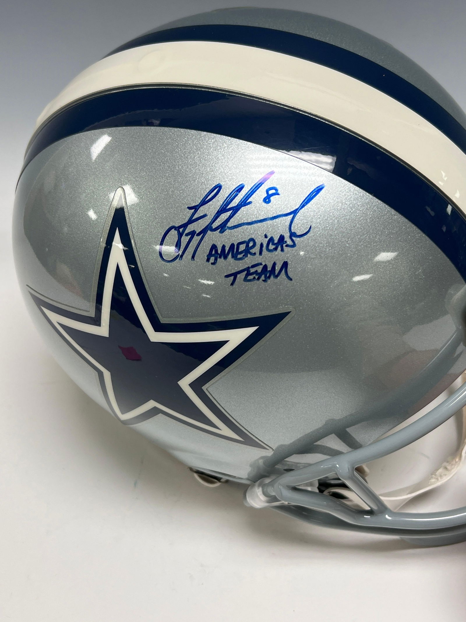 Troy Aikman Signed and Inscribed "Americas Team" Cowboys Helmet JSA (1 of 10)