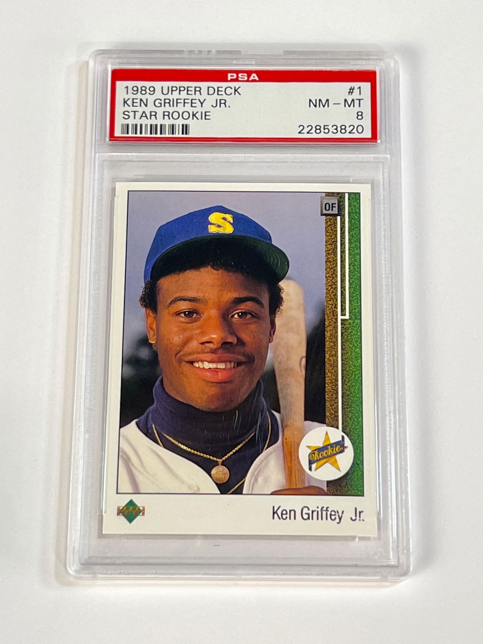 1989 Upper Deck #1 Ken Griffey Jr. Rookie PSA 8 (1 of 6)