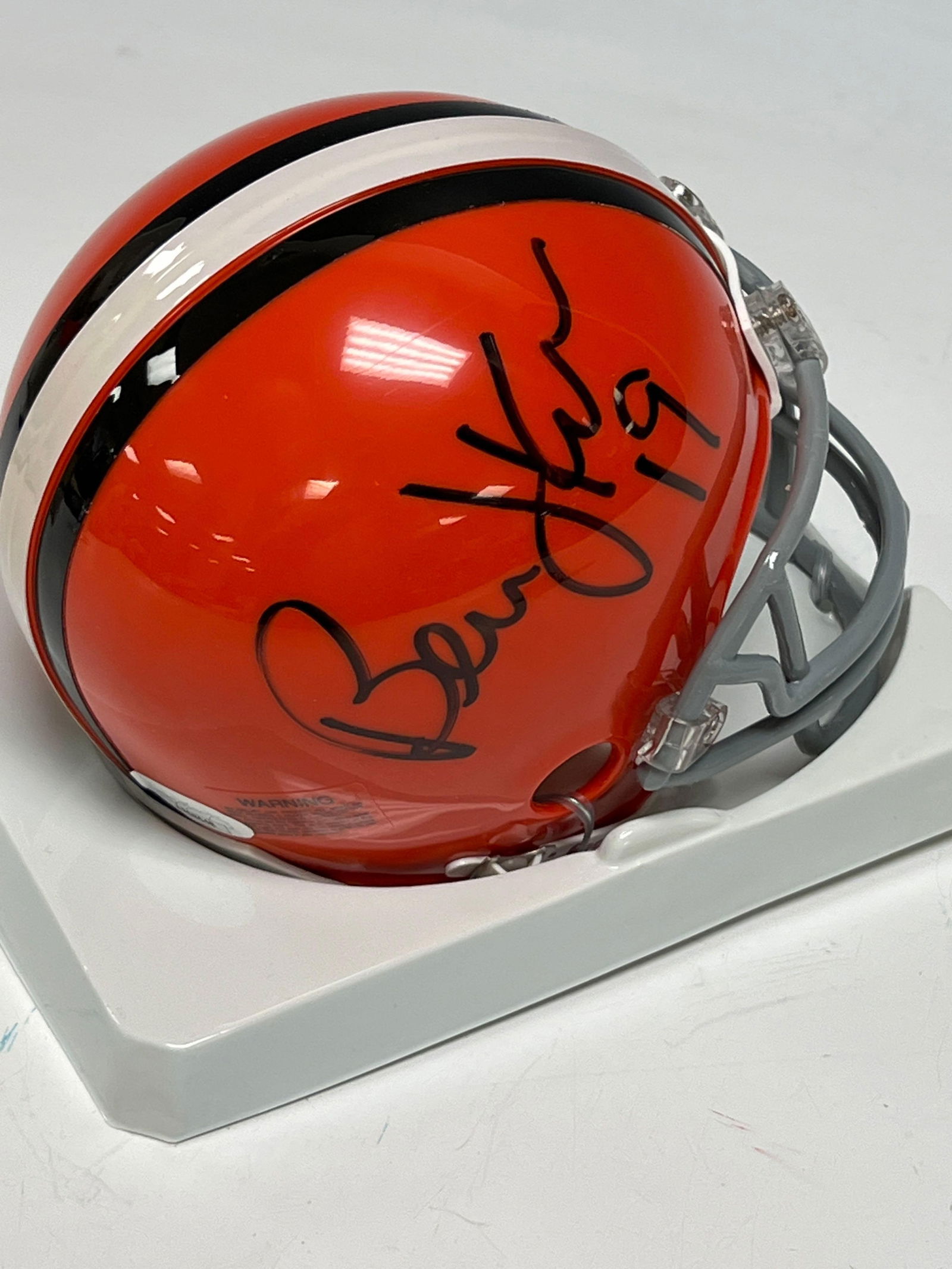 Bernie Kosar Signed Cleveland Browns Mini Helmet (1 of 5)