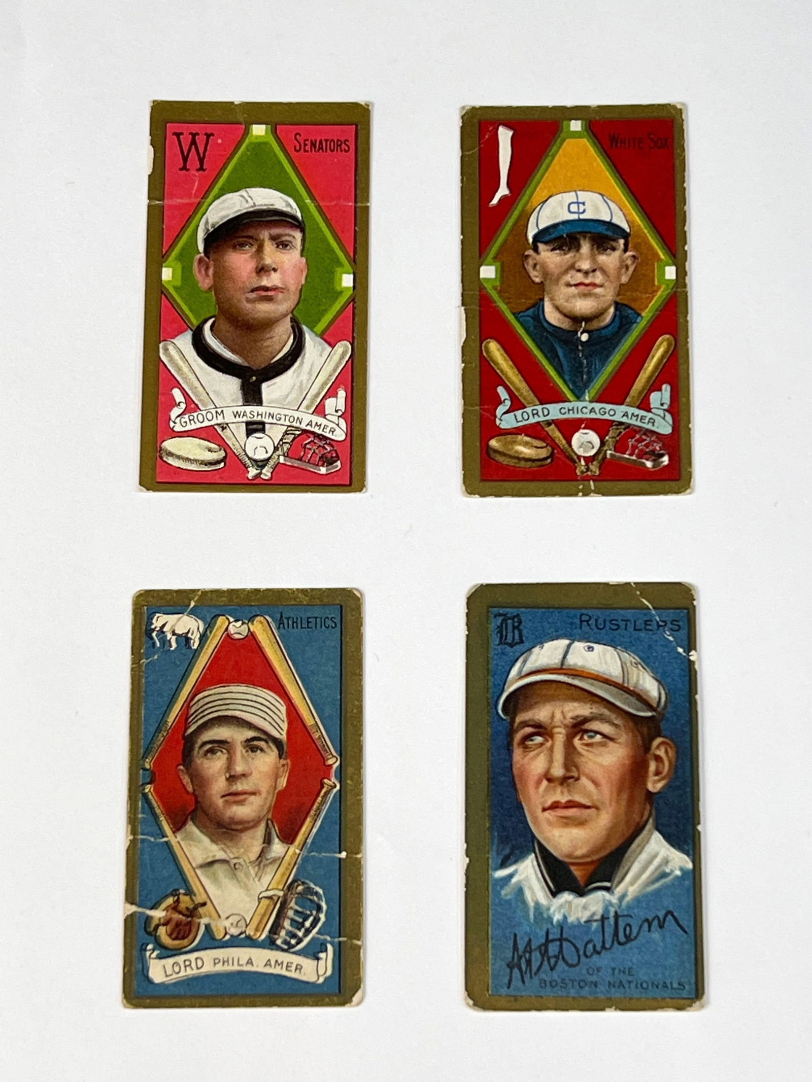 1911 T205 Gold Border Tobacco Baseball Cards (4) (1 of 6)