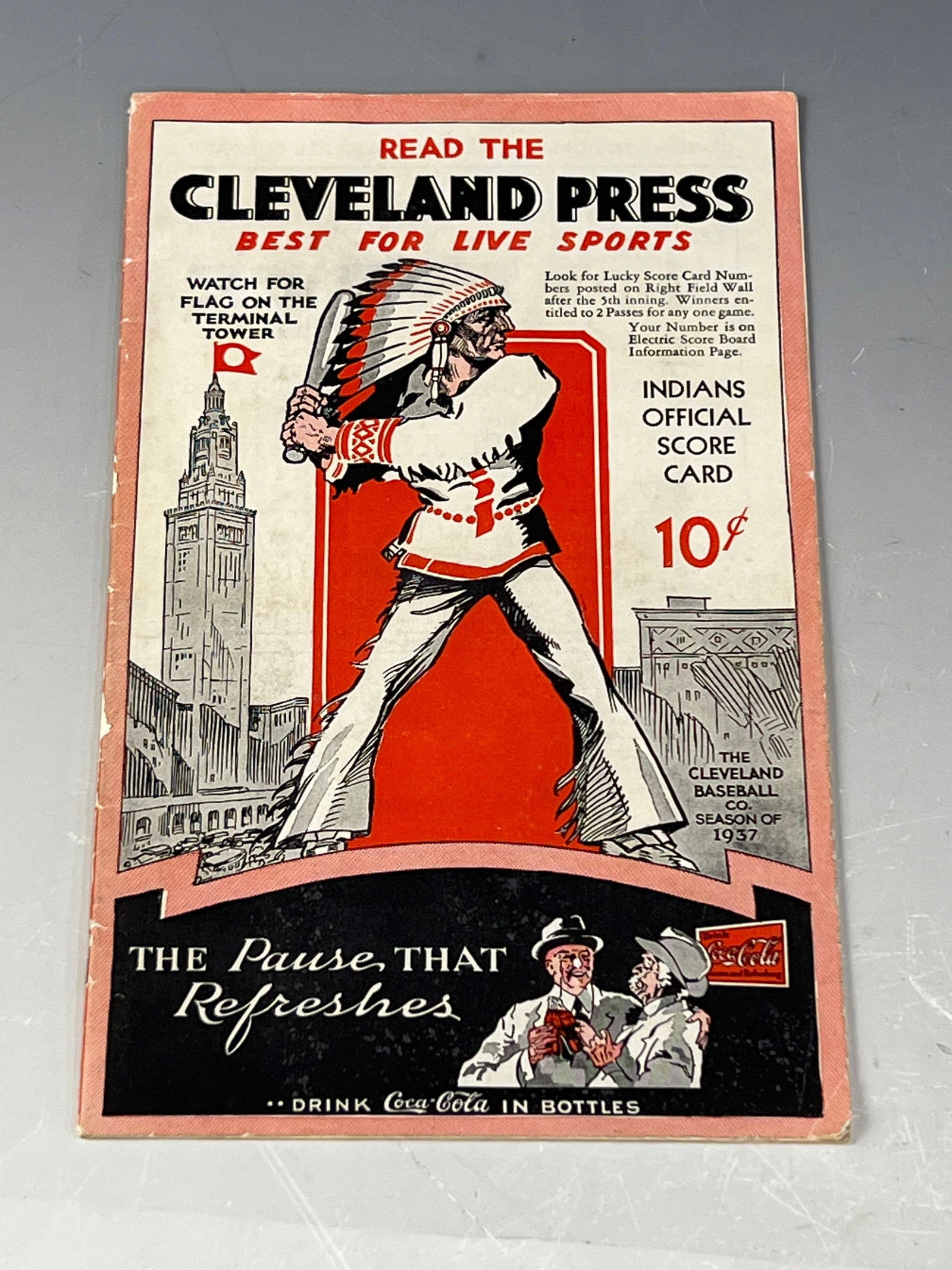 1937 Cleveland Indians Program Hal Trosky 2 HR's League Park (1 of 6)