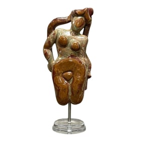 Incredible Carved ONYX Sculpture of Abstract Woman