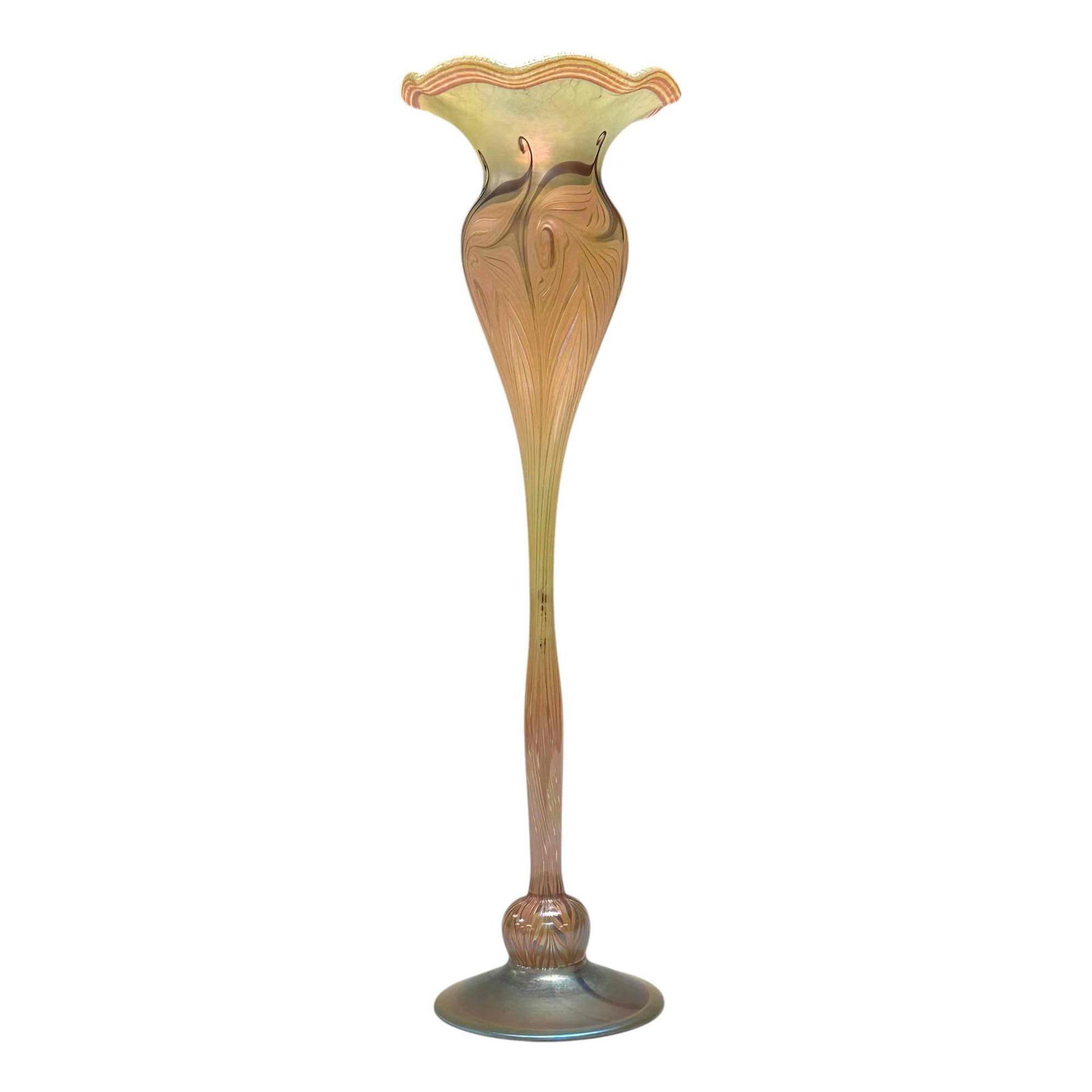 Tall Form Art Glass Tulip  Vase after L.C. Tiffany Favrile (1 of 20)