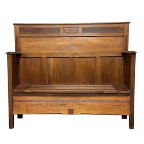 Arts and Crafts Oak Bench / Trunk
