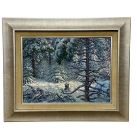 Axel Linus (Sweden-CA,1885-1980) Winter Scene