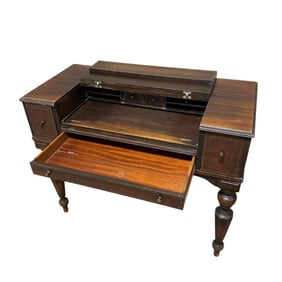 American Walnut and Pine Spinet Desk