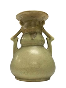 Roseville Pottery Carnelian I Double Handled Vase