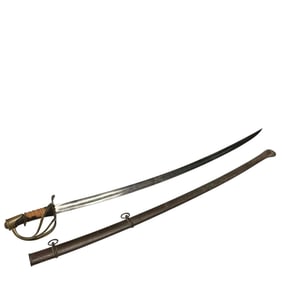 US Civil War M1860 Light Cavalry Sword w/Scabbard
