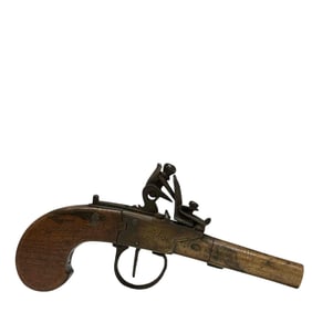 Early Flintlock Pistol w/ELG Proof & London Engraving