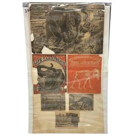 Collection of Six (6) Advertisements of PT Barnum's Jumbo