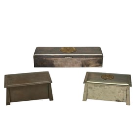 Three (3) Art Deco Dresser Boxes