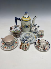 Eleven (11) Assorted Quimper Pottery Pieces