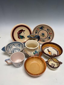 Nine (9) Different Quimper Dishes