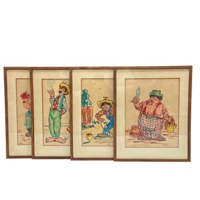 Set of Four (4) George Grandpre Watercolors