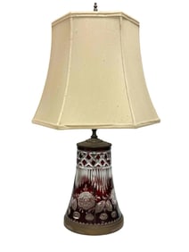Bohemian Cut to Clear Lamp