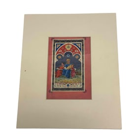 Mary and Joseph Manuscript on Vellum - 19th Century