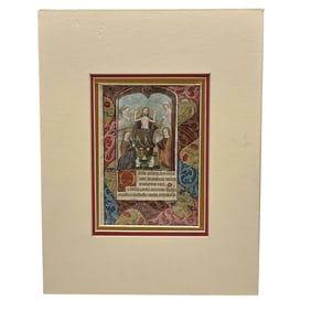 19th Century Gold Leaf and Tempera on Vellum Manuscript