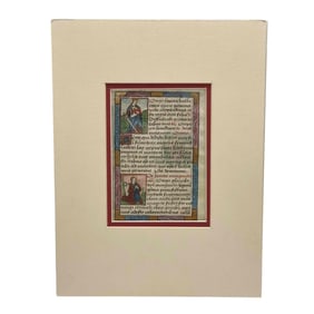 16th Century Book of Hours Illuminated Manuscript on Vellum